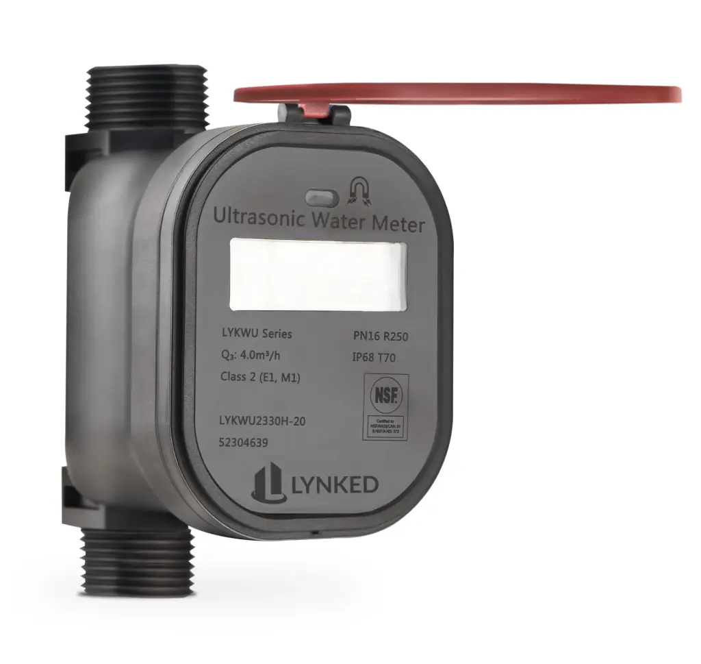 Ultrasonic Water Meter (Composite material, Hot (T90), LYNKED RF, 3/4") - LYKWU2330H-20